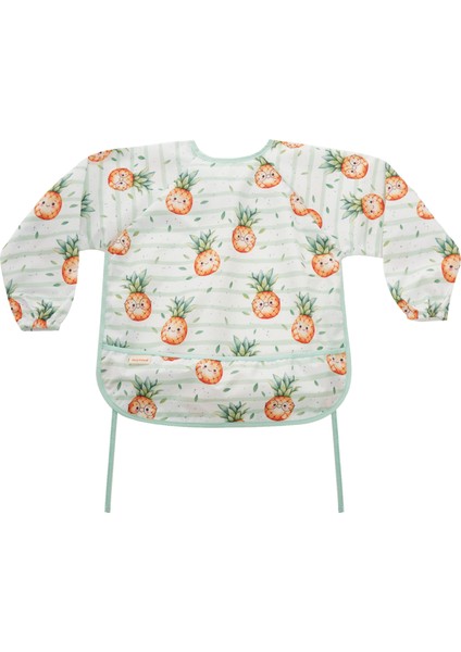 Uzun Kollu Sıvı Geçirmez Bebek Önlüğü 6-24 Ay | Mama ve Aktivite Önlüğü-Pineapple