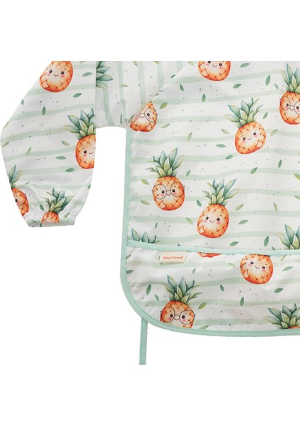 Uzun Kollu Sıvı Geçirmez Bebek Önlüğü 6-24 Ay | Mama ve Aktivite Önlüğü-Pineapple fiyatları