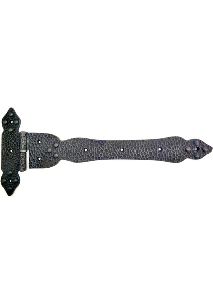 Antika Tarz Dekoratif Pirinç Kuyruklu Yönlü Dövme Menteşe - Battal, Oksit