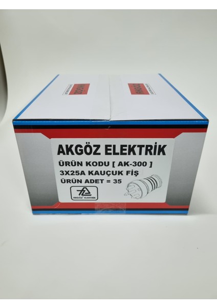 KAUÇUK TRİFAZE FİŞ 3X25