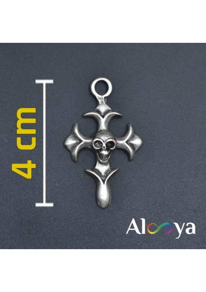 Kuru Kafa Haç Gümüş Kaplama Kolye Ucu indirimleri