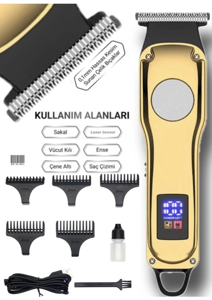 Volemi 00086 Profesyonel Sakal Ense Çizim Epilasyon Öncesi Göstergeli Tıraş Makinesi