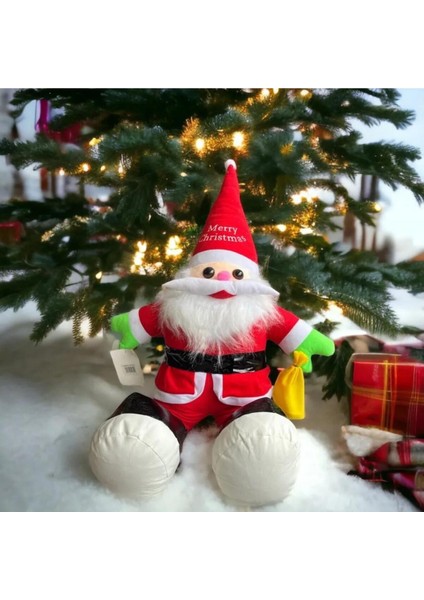 Çok Renkli 65 cm Peluş Noel Baba, Yılbaşı Dekoru, Büyük Boy Figür fiyatları