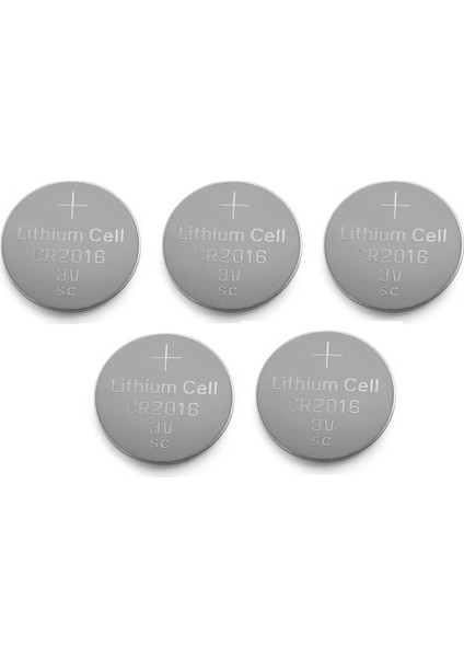 Yuma CR2016 Süper Lityum 3V 5’li Kart Düğme