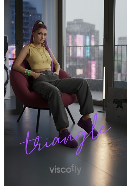 Triangle Tekli Koltuk Berjer – Metal Ayaklı, Silinebilir Kumaş, Modern Tasarım- Bordo modelleri