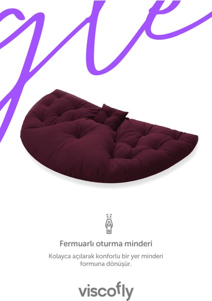 Triangle Tekli Koltuk Berjer – Metal Ayaklı, Silinebilir Kumaş, Modern Tasarım- Bordo