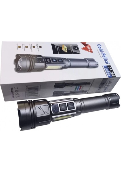 Gold-Police GP-282 Uzun Menzilli Güçlü Şarjlı 10000 Lümen El Feneri 11 Mod Çakar Işıklı Kırmızı-Mav fiyatları