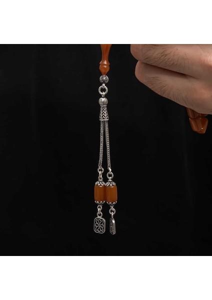 Hk Sıkma Kehribar Tesbih Gümüş Püskül |gümüş Takı Hediyelik Ürünler modelleri