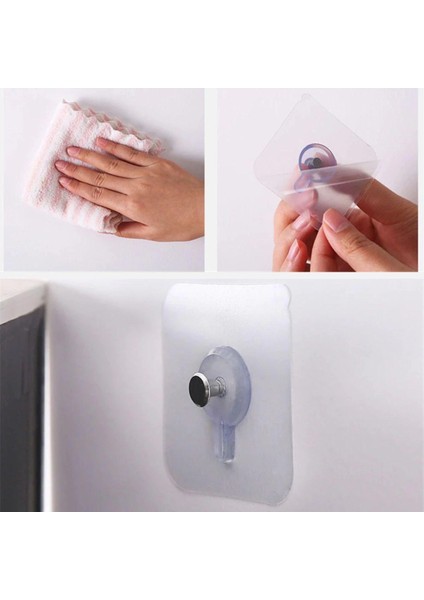 3 Lü Yapışkanlı Mutfak Banyo Raf Tutucu Askı Pin Çerçeve Çok Amaçlı Askısı fırsatları