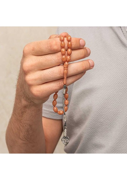 Hk Sıkma Kehribar Tesbih Gümüş Kazaz Püsküllü |gümüş Takı Hediyelik Ürünler fırsatları