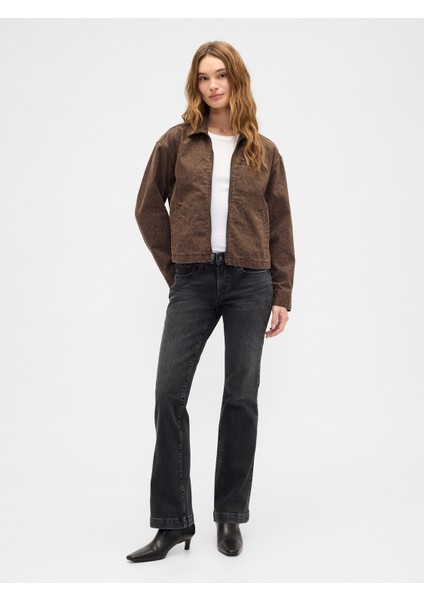 Kadın Siyah Low Rise Boot Jean Pantolon