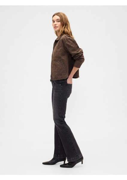 Kadın Siyah Low Rise Boot Jean Pantolon