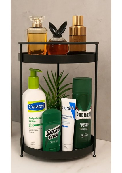 Iki Katlı Banyo ve Takı Organizer, Siyah, Pratik ve Şık Düzenleyici fırsatları
