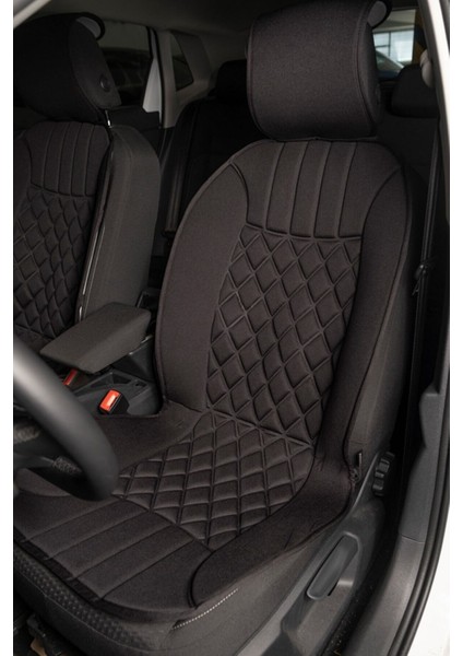 Renault 5 Oto Koltuk Minderi Ön 2'li Set Siyah Elegance Seri Scr