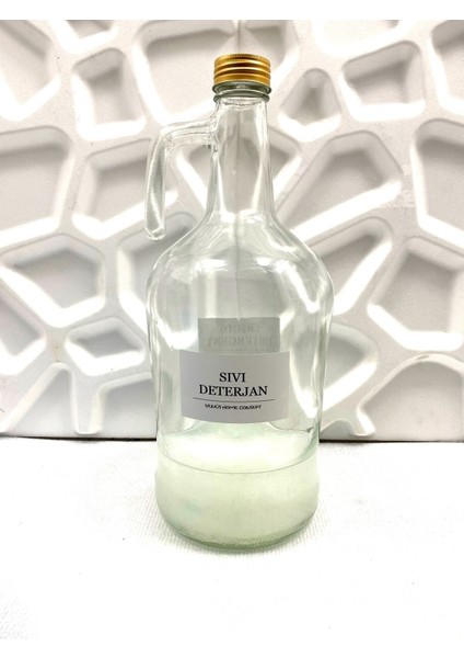 Şeffaf Cam Sıvı Deterjan Şişesi 3 Lt, Şık ve Kullanışlı Tasarım fırsatları