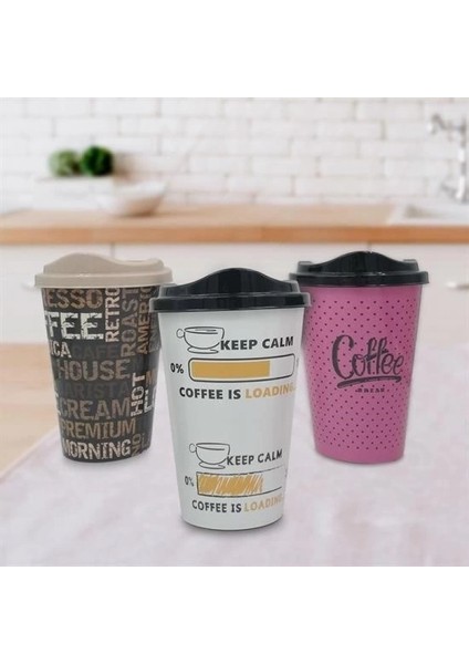 3 Adet Kahve Bardağı Seti Dekoratif Plastik Kahve Muhafaza Bardağı fiyatları