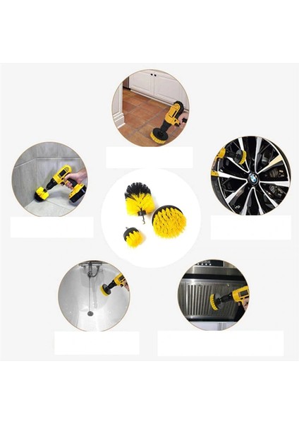 Matkap Ucuna Takılan Çok Amaçlı Temizlik Fırçası 3 Lü indirimleri