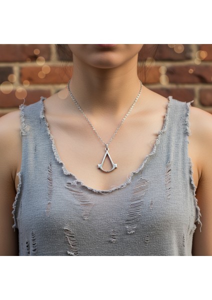 Animus - Assassin's Creed Gümüş Kaplama Düz Zincir Kolye fırsatları