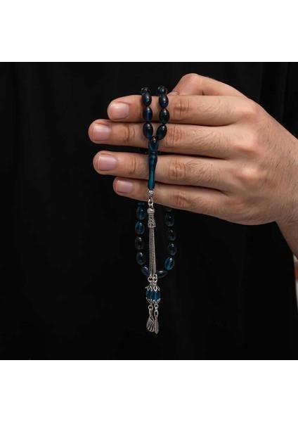 Hk Sıkma Kehribar Tesbih Gümüş Püskül |gümüş Takı Hediyelik Ürünler modelleri