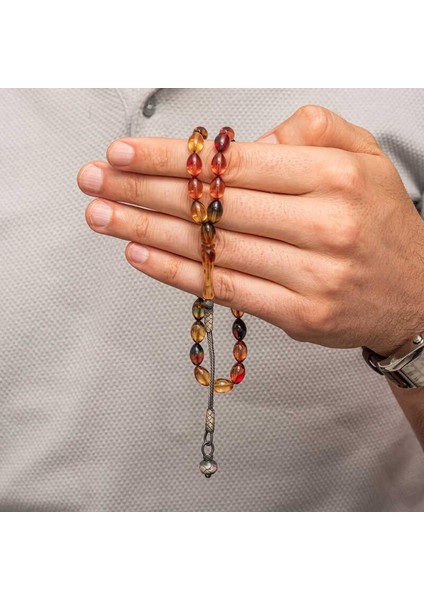 Hk Sıkma Kehribar Tesbih Top Gümüş Kazaz Püsküllü |gümüş Takı Hediyelik Ürünler fiyatları