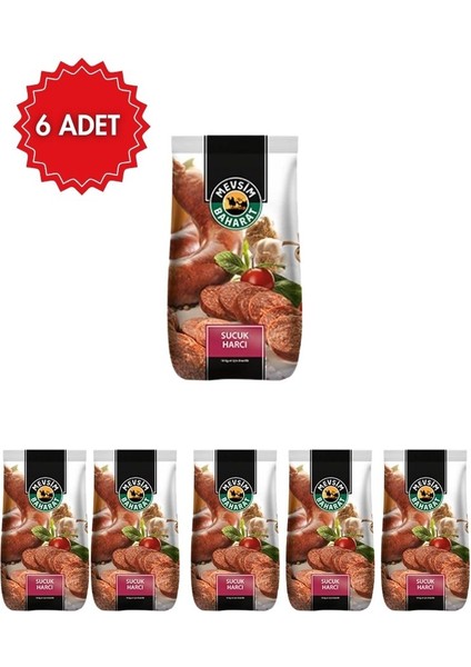 Mevsim Geleneksel Sucuk Baharatı - 6'lı Ekonomik Paket (6 x 500 Gr) - Kasap Tipi Lezzet