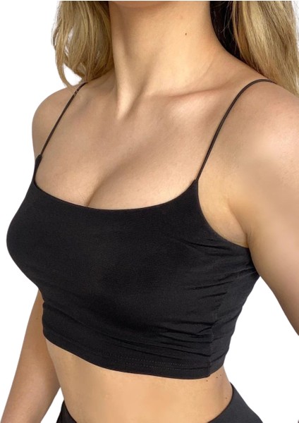 Askılı Crop Bluz-Si̇yah fiyatları