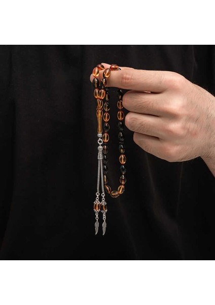 Hk Sıkma Kehribar Tesbih Gümüş Püskül |gümüş Takı Hediyelik Ürünler fırsatları