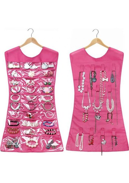 Elbise Şeklinde Takı Organizeri - Pembe