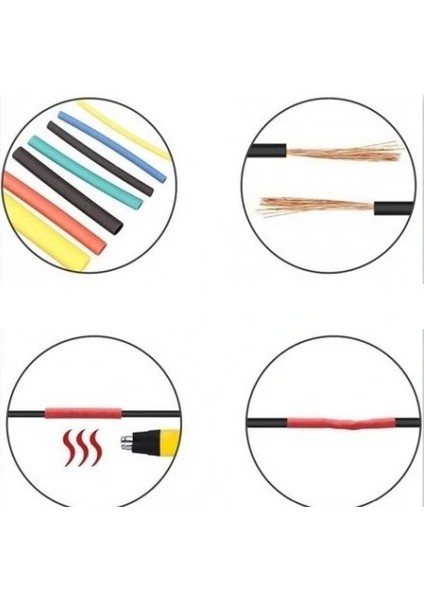 560 Parça Makaron Seti Kapaklı Kutulu Kablo Birleştirme Sıcaklıkla Daralan Makaron Set fırsatları