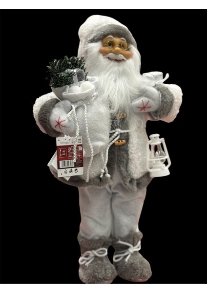 Beyaz Noel Baba Süsü Figür, 49 Cm, Şık ve Dekoratif Ithal Süs. fiyatları