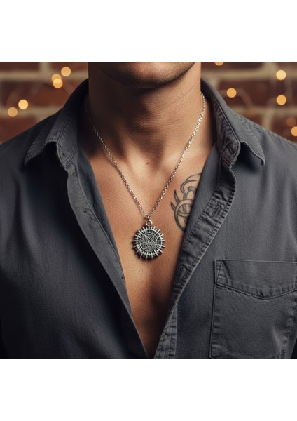 Manga - Black Butler Kuroshitsuji Gümüş Kaplama Düz Zincir Kolye