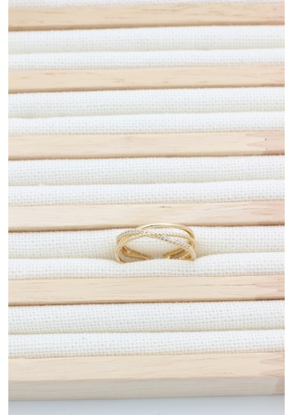 Stil Incisi/xupıng Jewelry Paralel Ayarlanabilir Zirkon Taşlı Yüzük