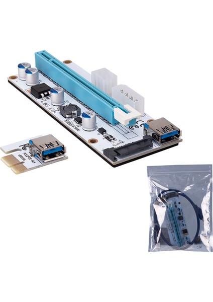 S-Lınk SL-EX10 1x To 16X Sata 6 Pin Bitcoin Riser Ekran Kartı Yük.