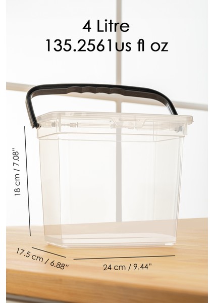 Şeffaf 4'lü Yıkanabilir Etiketli Toz Deterjan Saklama Kabı modelleri