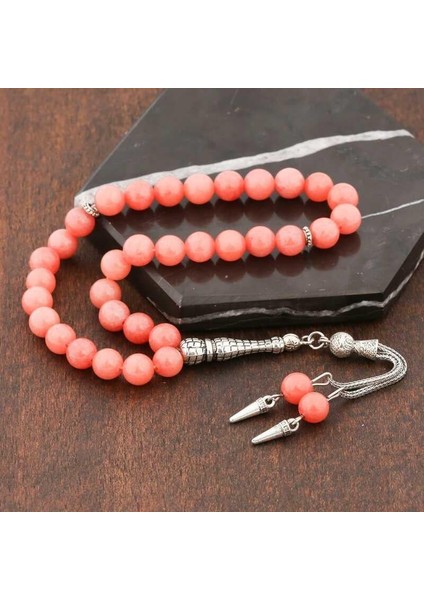 Hk ​doğaltaş Tesbih Metal Püsküllü Pembe Yeşim Taşı |gümüş Takı Hediyelik Ürünler fiyatları