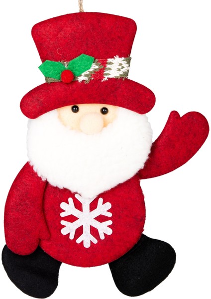 Yılbaşı Süsü, Noel Baba, Kırmızı, 17X26 Cm, Şık ve Renkli Dekorasyon Ürünü