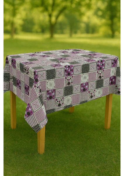 Masa Örtüsü & Piknik Örtsü -Raşel Kumaş 120 cm x 160 cm -Kare Desenli