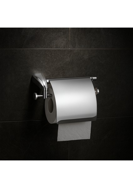 Eleganza Geniş Kapaklı Tuvalet Kağıtlığı Krom 5 Yıl Garantili