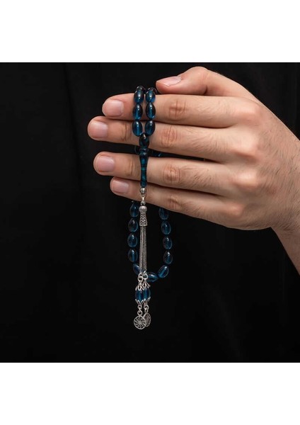 Hk Sıkma Kehribar Tesbih Gümüş Püskül |gümüş Takı Hediyelik Ürünler modelleri