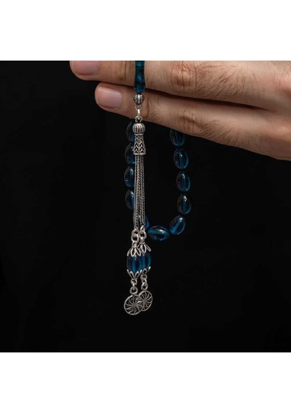 Hk Sıkma Kehribar Tesbih Gümüş Püskül |gümüş Takı Hediyelik Ürünler fırsatları