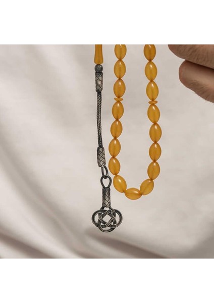 Hk Sıkma Kehribar Tesbih Gümüş Kazaz Püsküllü |gümüş Takı Hediyelik Ürünler modelleri