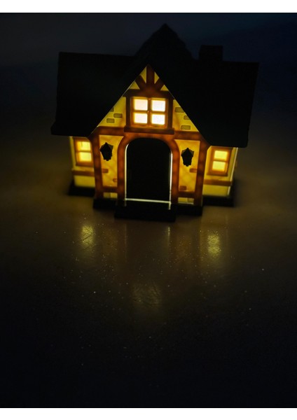 Model Ev Minyatür LED Işıklı Ev 10CM modelleri