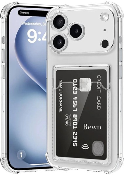 Caseworld Apple iPhone 17 Promax Kapak ile Uyumlu Kamera Korumalı Kartlıklı Darbe Emici Özellikli Şeffaf Silikon Kılıf fiyatları