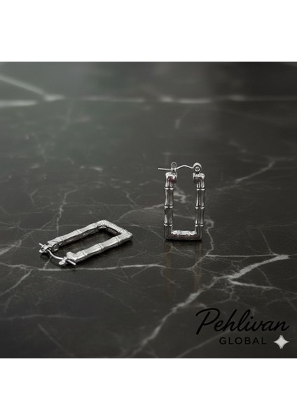 Bambu Model Gümüş Renk Çelik Küpe fiyatları