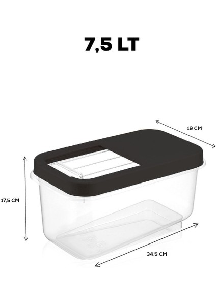 7,5 L Kapaklı Deterjan Saklama Kabı, Antrasit, Etiketli, Kayar Kapak, Pratik Kullanım fiyatları