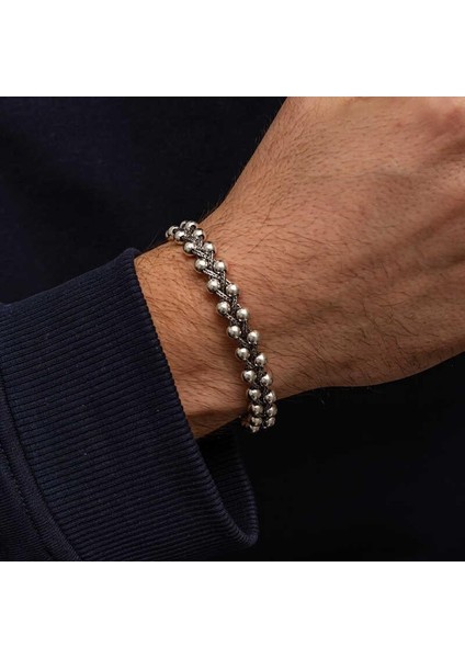 Hk Gümüş Erkek Bileklik Oksitli Toplu|gümüş Takı Hediyelik Ürünler fiyatları