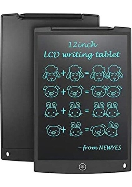 T12 Siyah Writing Tablet LCD 12 Inç Kalemli Çizim Yazı Tahtası fiyatları