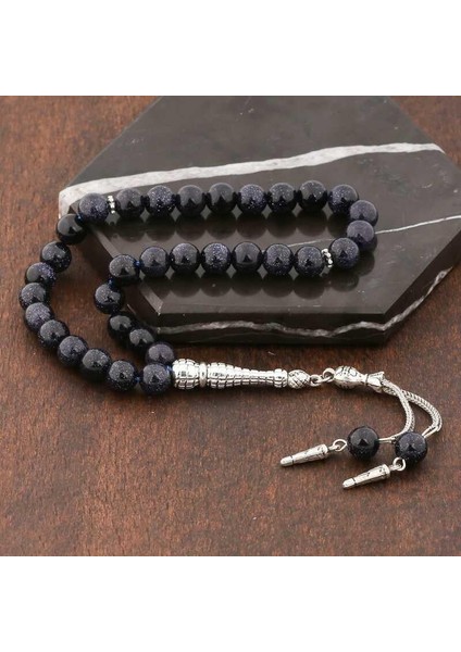 Hk ​doğaltaş Tesbih Metal Püsküllü Lacivert Yıldız Taşı |gümüş Takı Hediyelik Ürünler fiyatları