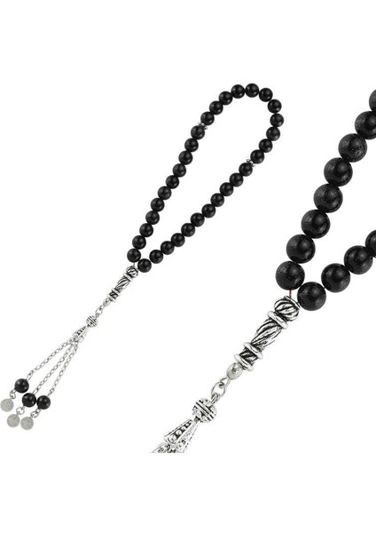 Hk Doğaltaş Tesbih Metal Püsküllü Mavi Yıldız Taşı |gümüş Takı Hediyelik Ürünler