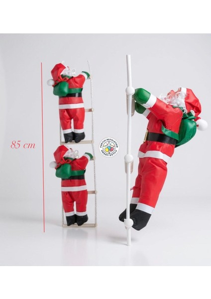 Kırmızı Noel Baba Süsü, 2'li Yılbaşı Dekoratif Figür Seti